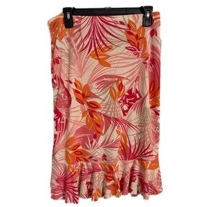 The Limited Pink and Orange Y2K style midi skirt